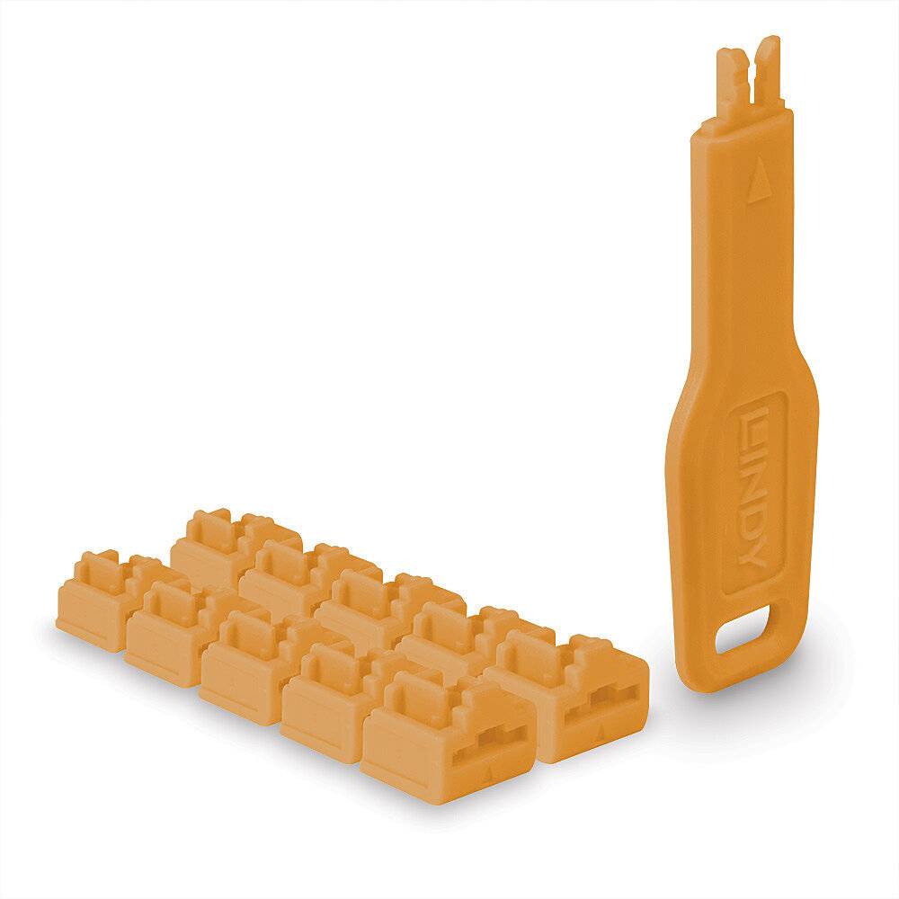 Lindy LAN-Portblockierung mit Schlüssel - orange-2