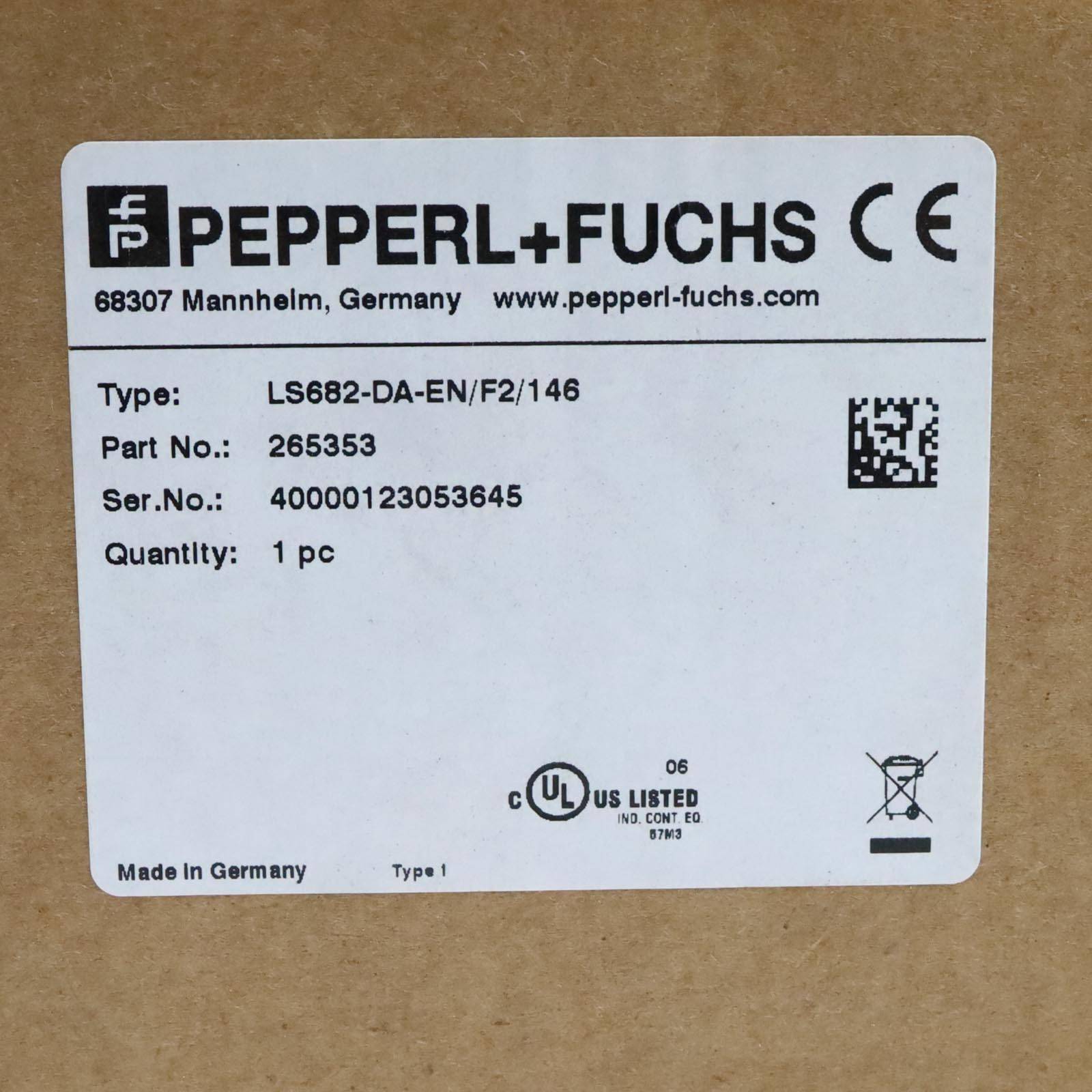 Pepperl+Fuchs Fabrik Datenlichtschranke LS682-DA--1