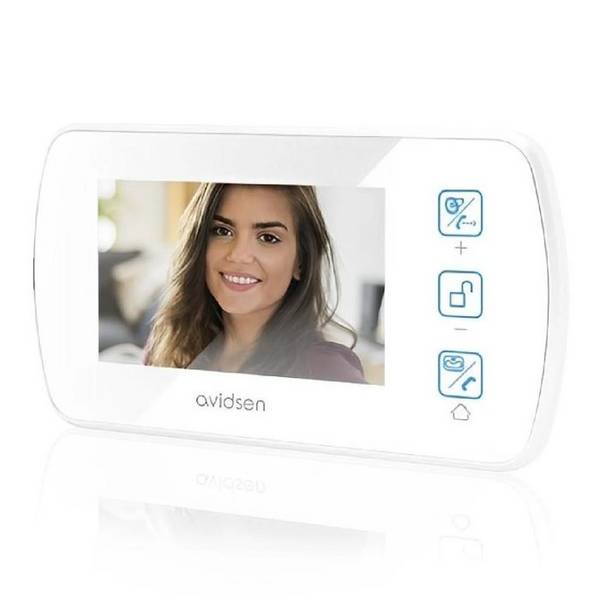 Avidsen Videosprechanlage, 1 Teilnehmer, weiß, 4,3" Touch, Intercom, 1 Stk.