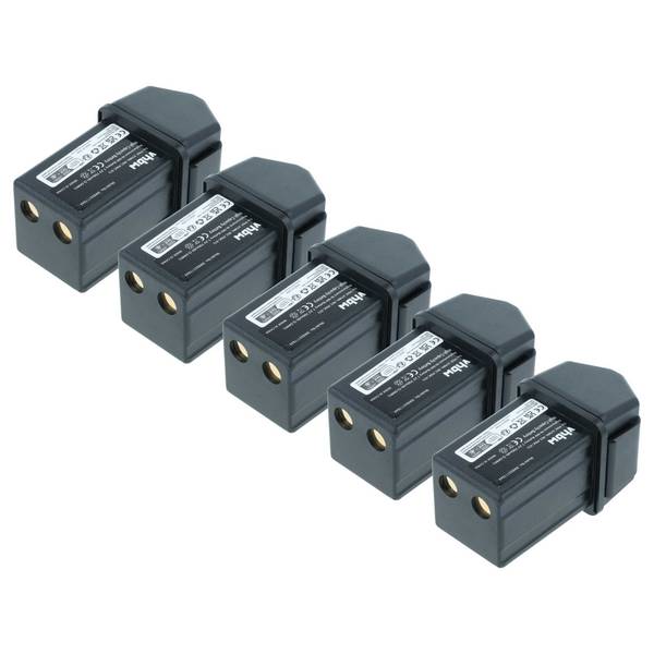 vhbw 5x Akku kompatibel mit Elca TECHNO-M | GENIO-P Fernbedienung Remote Control (700 mAh, 7,2 V, NiMH)