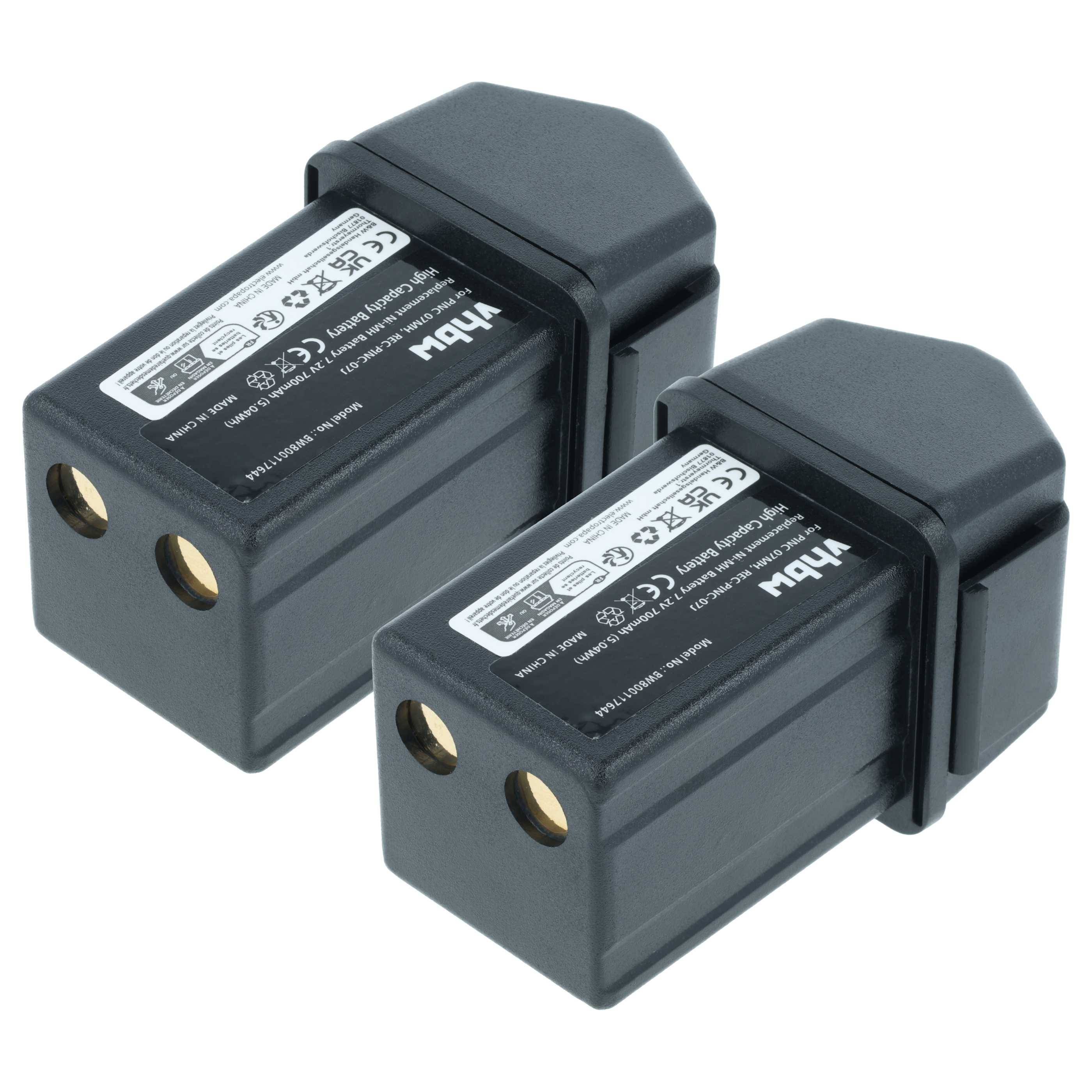 vhbw 2x Akku kompatibel mit Elca CONTROL-07MH-D | GENIO-M, CONTROL-07MH-A, CONTROL-07 Fernbedienung Remote Control (700-0
