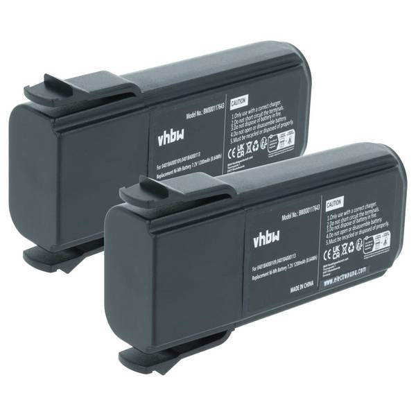 vhbw 2x Akku kompatibel mit Elca TECHNO-M | SILUX GENIO, SFERA GENIO Fernbedienung Remote Control (1200 mAh, 7,2 V