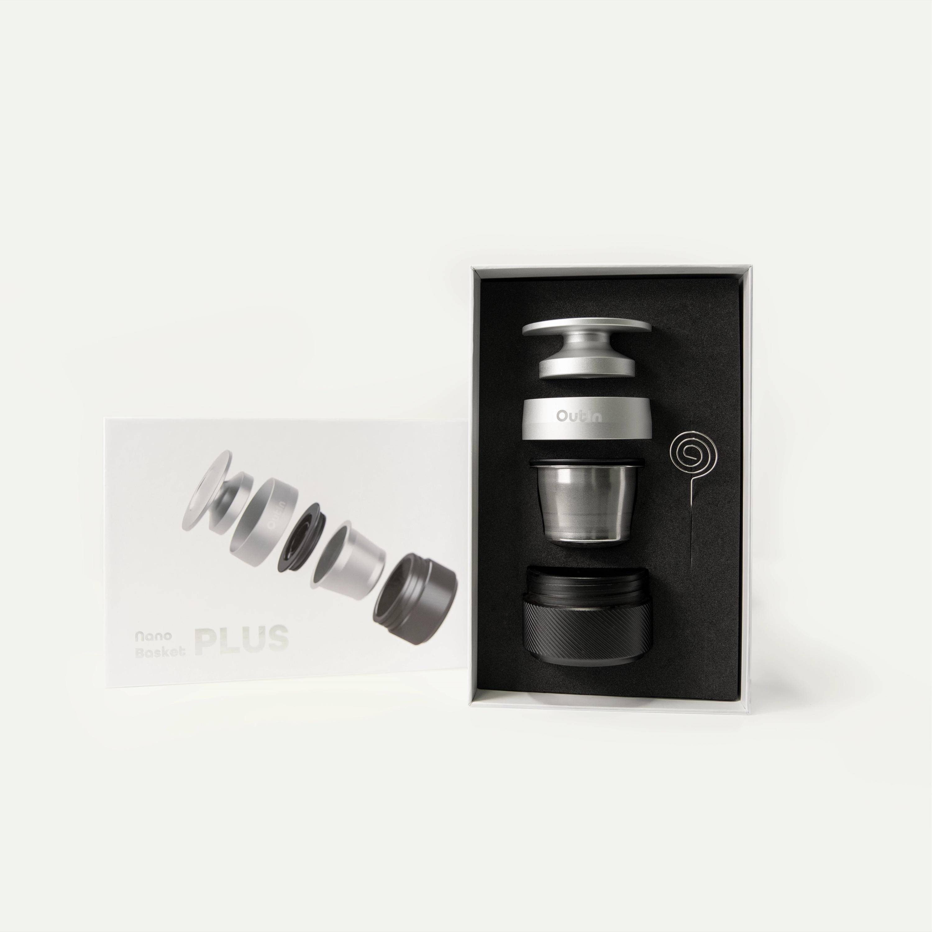 Outin OTEM-01-ACCESSORY-KIT, Kaffeezubereitungsset, OutIn, Nano Espresso, Schwarz, Silber, Edelstahl, 1 Tassen-4