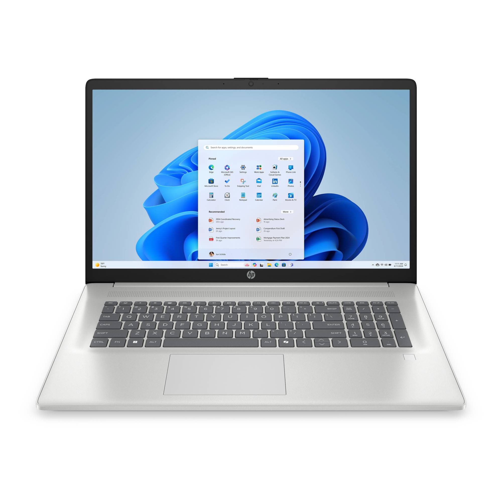 HP 17-cp2154ng, AMD Ryzen™ 5, 2,8 GHz, 43,9 cm (17.3"), 1920 x 1080 Pixel, 16 GB, 512 GB-4