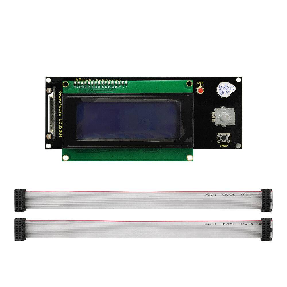 Keyestudio LCD2004 Display 3D Module for Arduino 3D Printer SD Card Slot Cable-0
