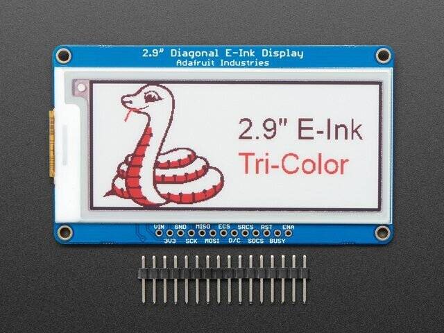 Adafruit 2.9inch EInk Display Breakout Red Black White THINK INK 1028-0