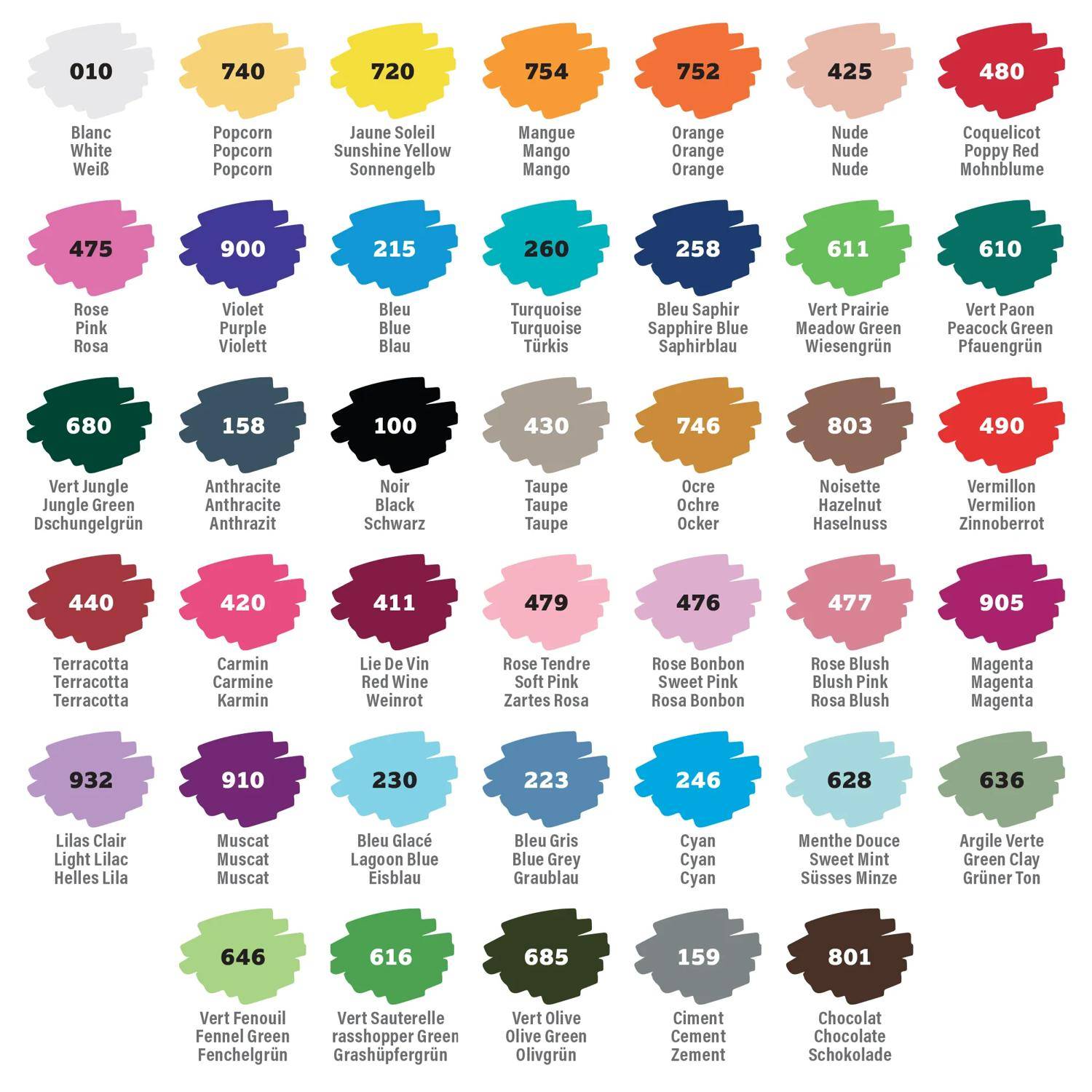 Darwi Set 6 Universalmarkern Acrylfarben, Rund 4mm, Pastellfarben DA0226004K02C-4