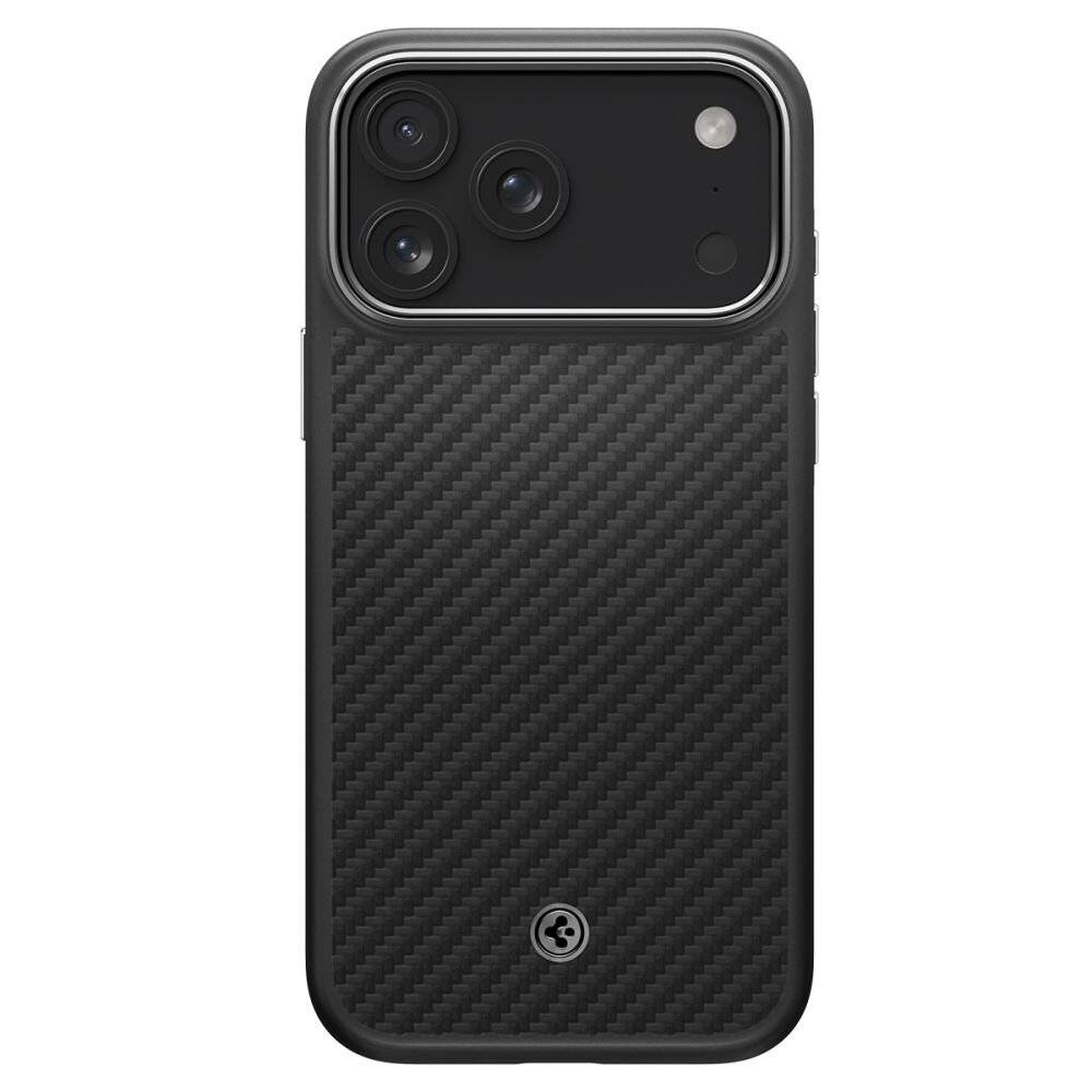 Spigen Enzo Aramid "T" MagSafe Case für iPhone 17 Pro - Schwarz und Silber-1