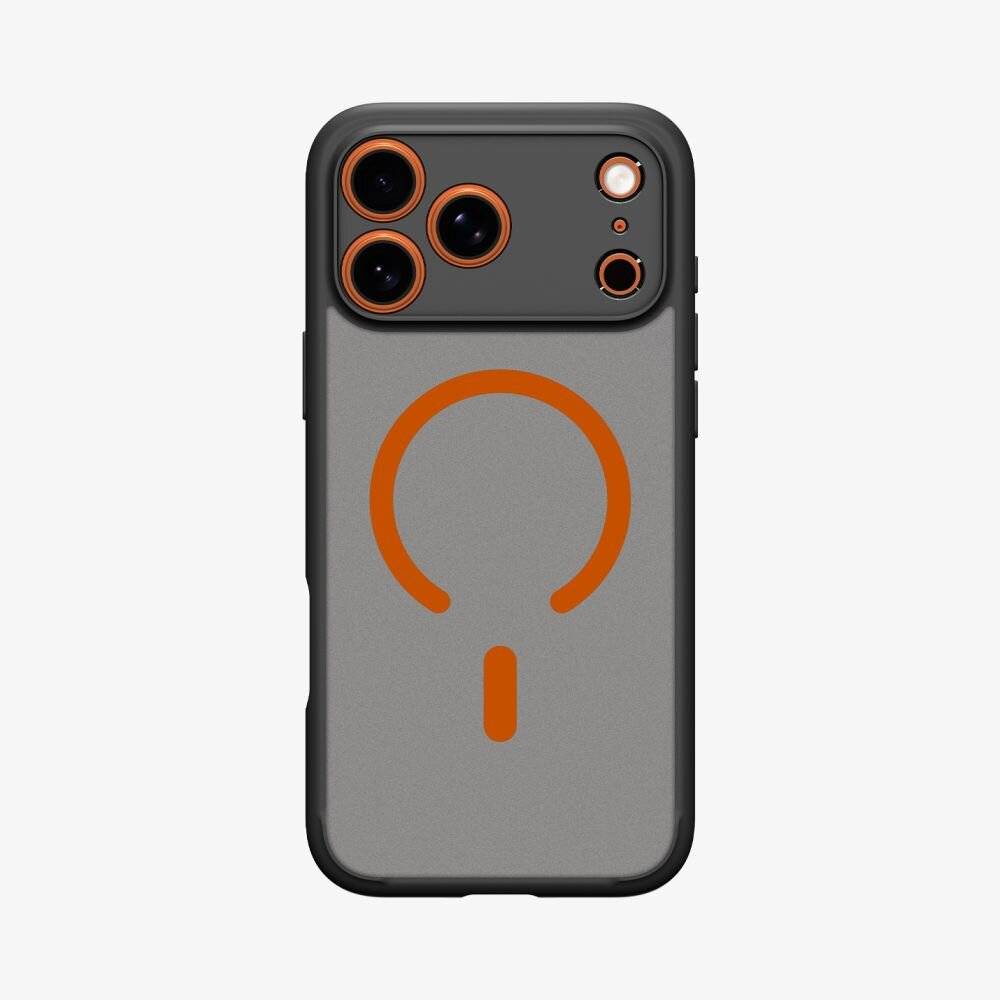 Spigen Ultra Hybrid MagSafe Hülle für iPhone 17 Pro – Schwarz und Orange-5