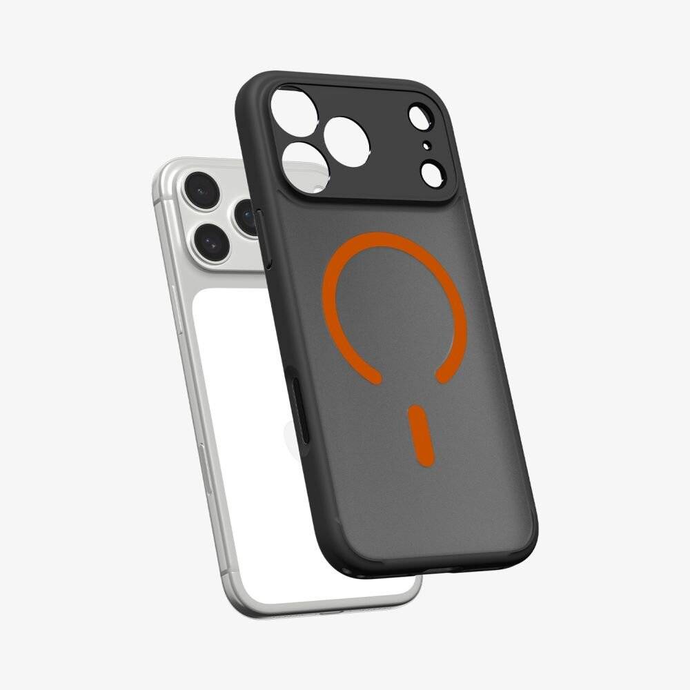 Spigen Ultra Hybrid MagSafe Hülle für iPhone 17 Pro – Schwarz und Orange-3