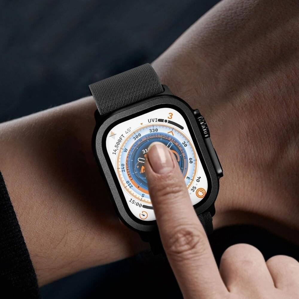 Symbolbild für Tech-Protect 2er-Pack Schutzglas für Apple Watch Ultra 49 mm – Silber und Schwarz