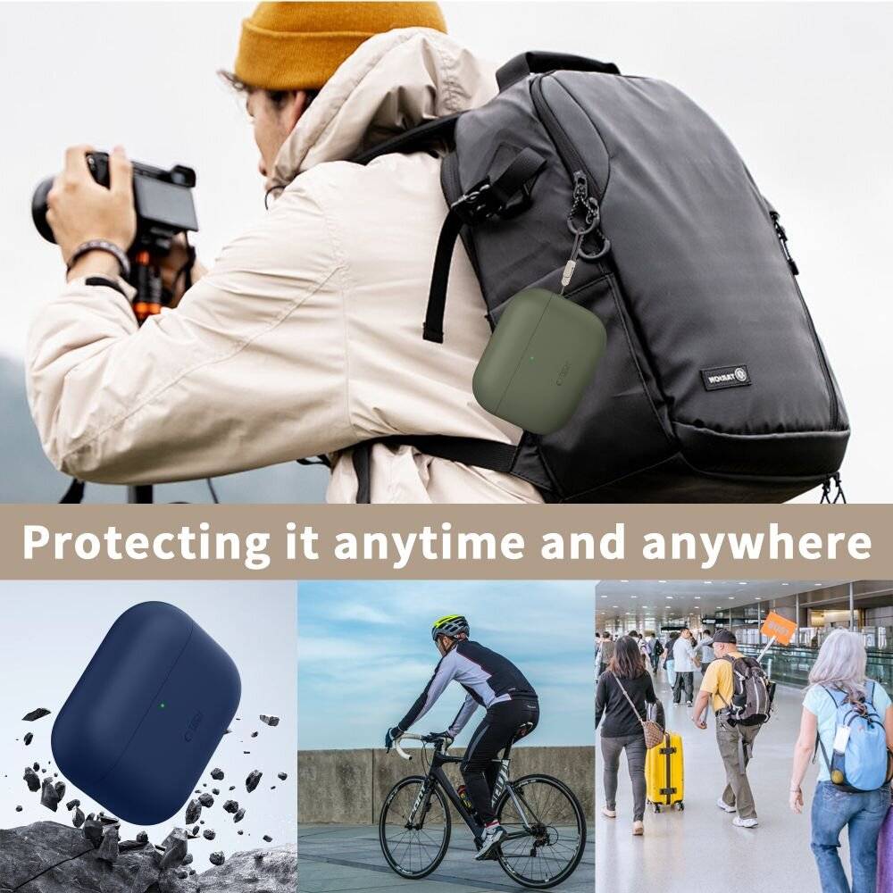 Tech-Protect Silikonhülle für AirPods Pro 3 – Marineblau-2