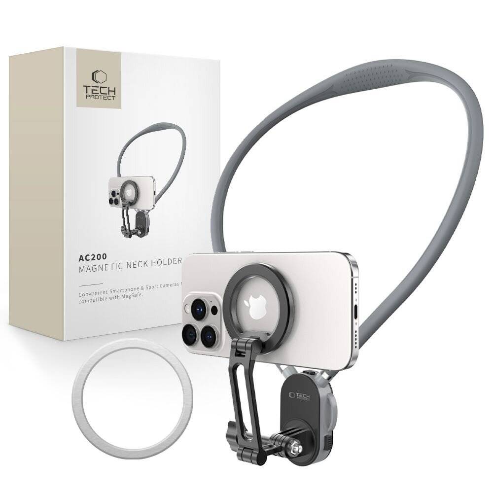 Preisbild für Tech-Protect AC200 Magnetische MagSafe-Halterung für Smartphone, GoPro, DJI – Grau