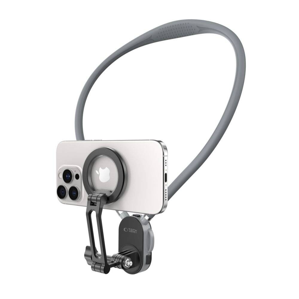 Symbolbild für Tech-Protect AC200 Magnetische MagSafe-Halterung für Smartphone, GoPro, DJI – Grau