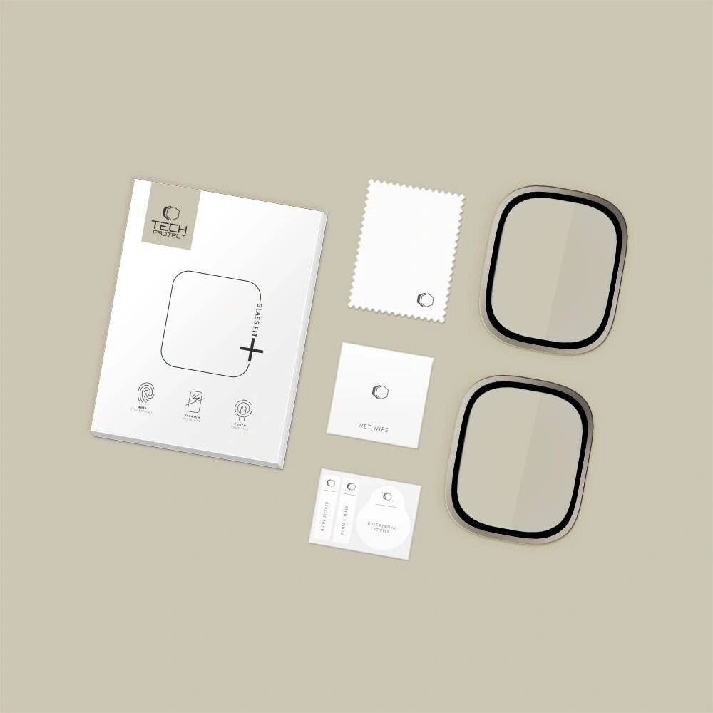 Tech-Protect 2er-Pack Schutzglas für Apple Watch Ultra 49 mm – Silber und Schwarz-1