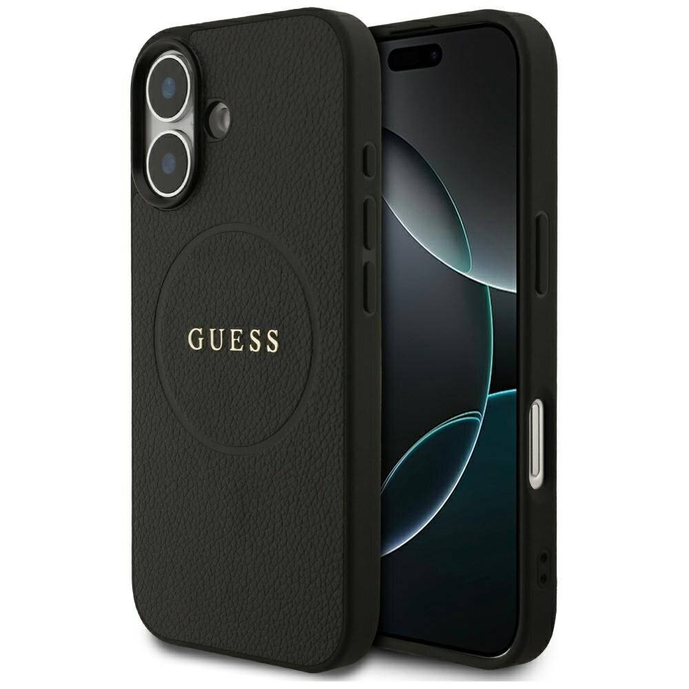 Guess Grained Ring MagSafe Hülle iPhone 17 - Schwarz-0