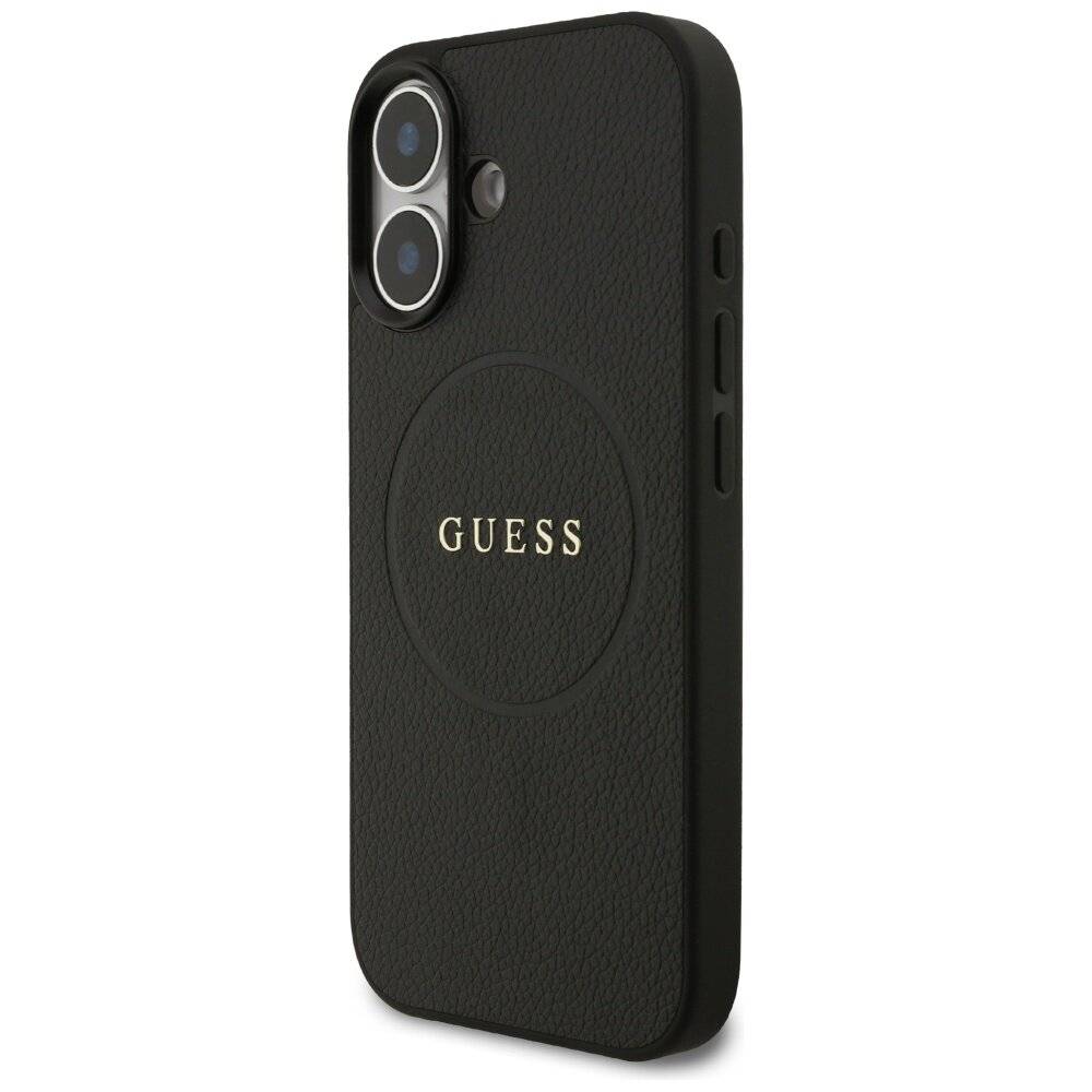Guess Grained Ring MagSafe Hülle iPhone 17 - Schwarz-4