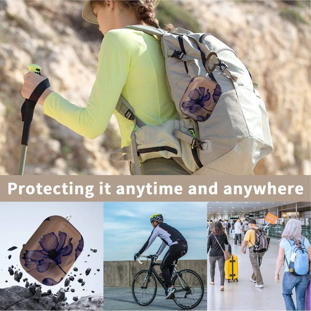 Tech-Protect Lamano Hülle für AirPods Pro 1 / 2 - braun-lila-3