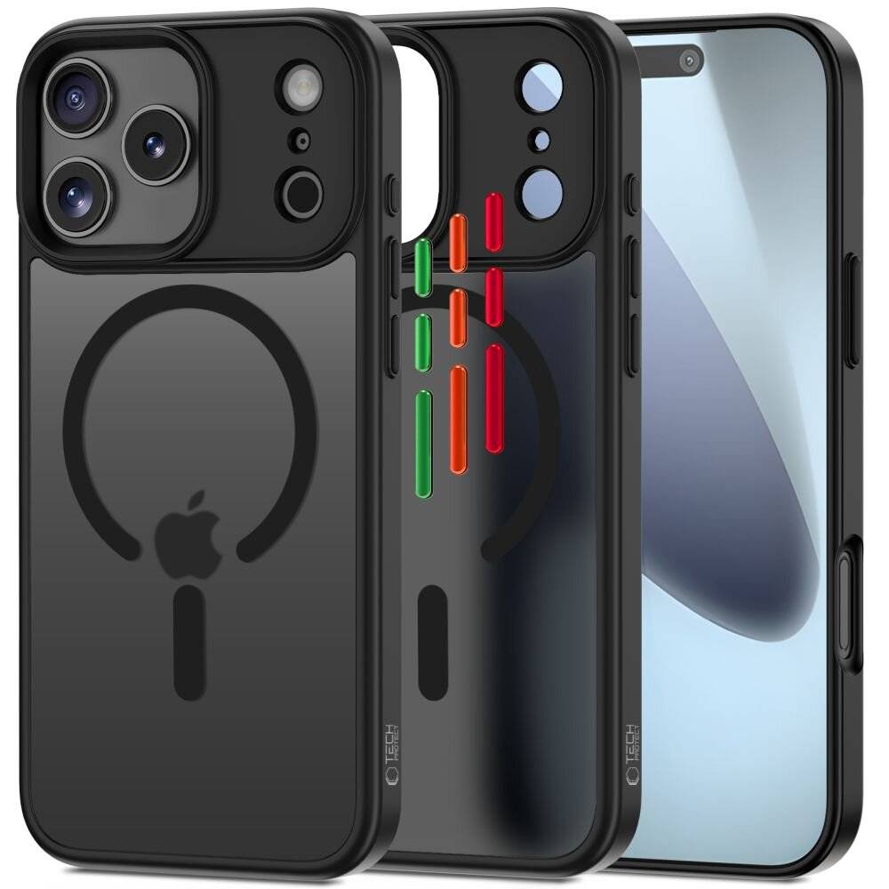 Symbolbild für Tech-Protect MagMat XT 4er-Set MagSafe Case für iPhone 17 Pro - Mattschwarz