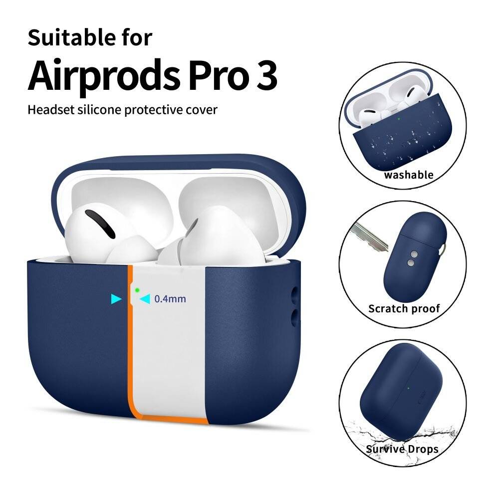 Tech-Protect Silikonhülle für AirPods Pro 3 – Marineblau-4