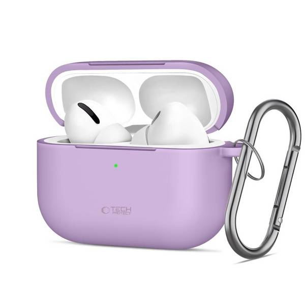 Tech-Protect Silikon-Hakenhülle für AirPods Pro – Lila