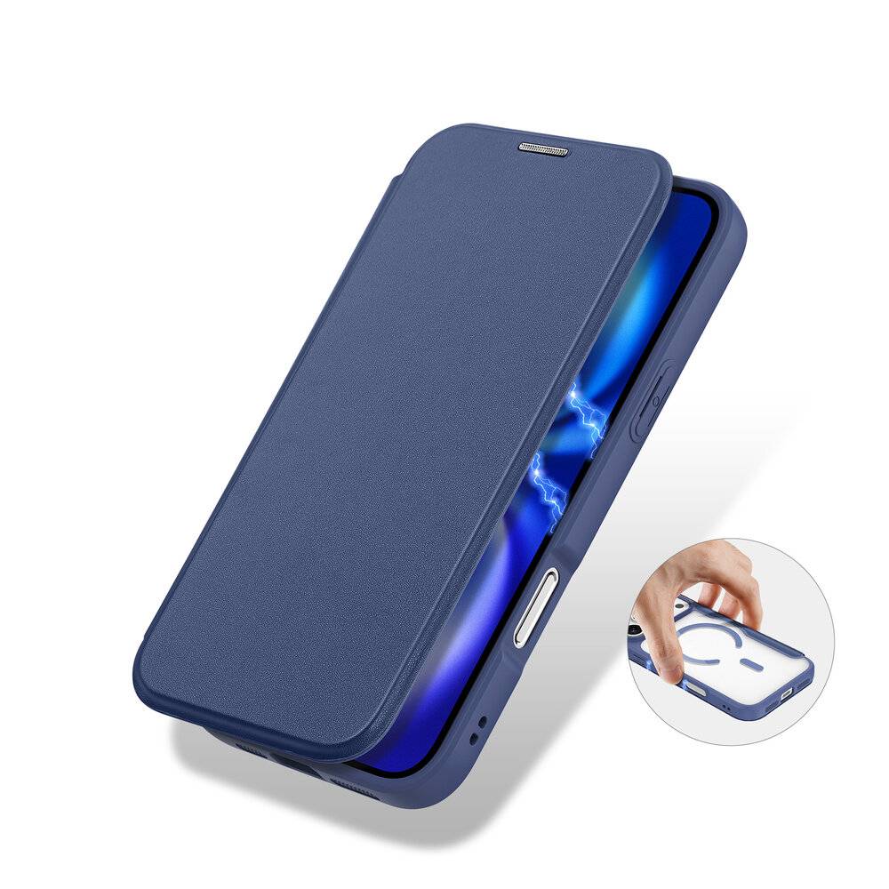 Dux Ducis Skin X Pro iPhone 17 Pro Hülle mit Wallet, MagSafe kompatibel - Blau-2