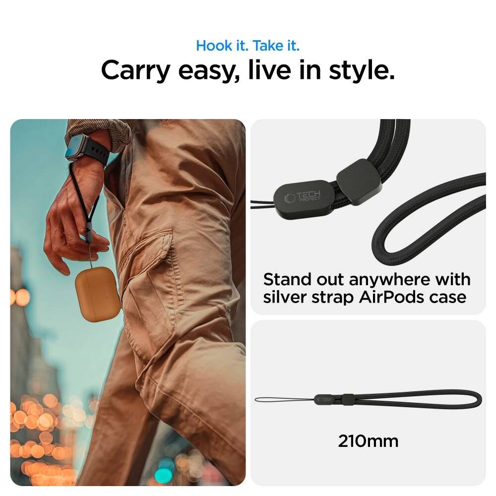 Tech-Protect NaturalFit Hülle für AirPods Pro 3 – Braun-2