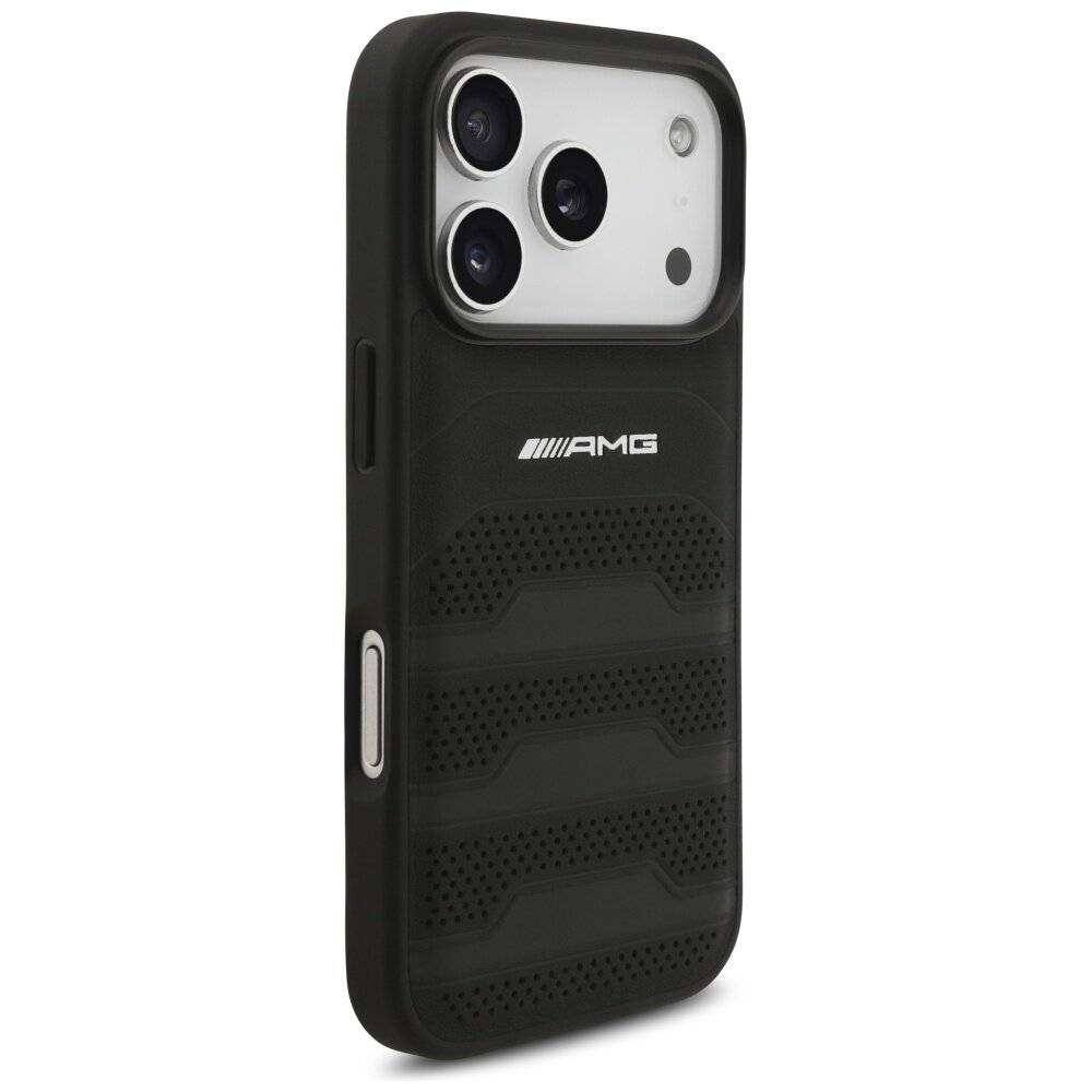 AMG Lederhülle mit geprägtem Linien-Logo für iPhone 17 Pro – Schwarz-4