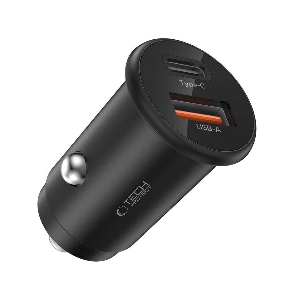 Preisbild für Tech-Protect CC02 35W Kfz-Ladegerät mit 2 USB-C- und USB-A-Anschlüssen – Schwarz