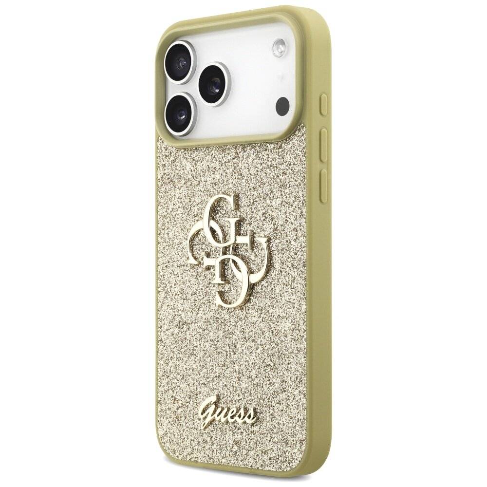 Guess Fixed Glitter Big 4G Hülle für iPhone 17 Pro Max - Gold-2