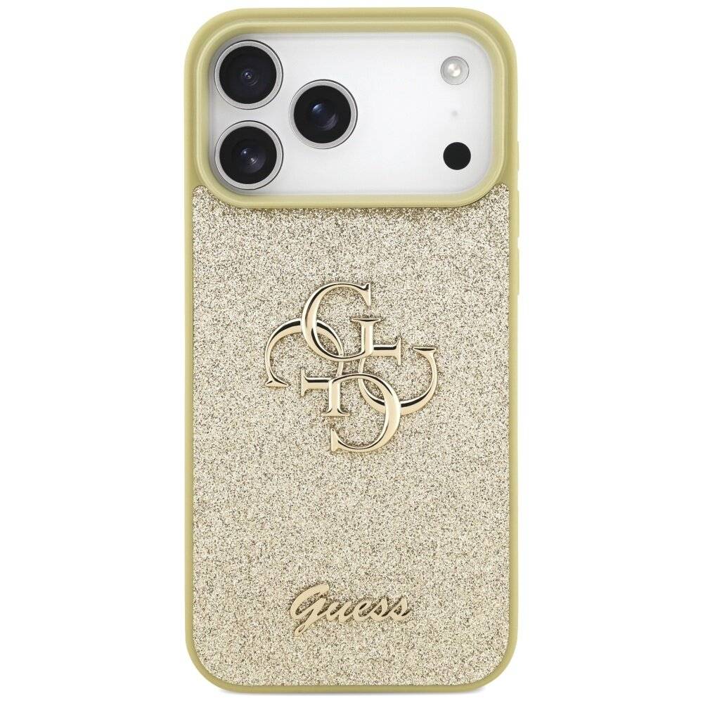 Guess Fixed Glitter Big 4G Hülle für iPhone 17 Pro Max - Gold-3