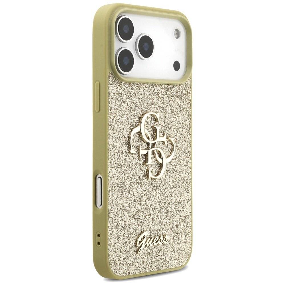 Guess Fixed Glitter Big 4G Hülle für iPhone 17 Pro Max - Gold-4