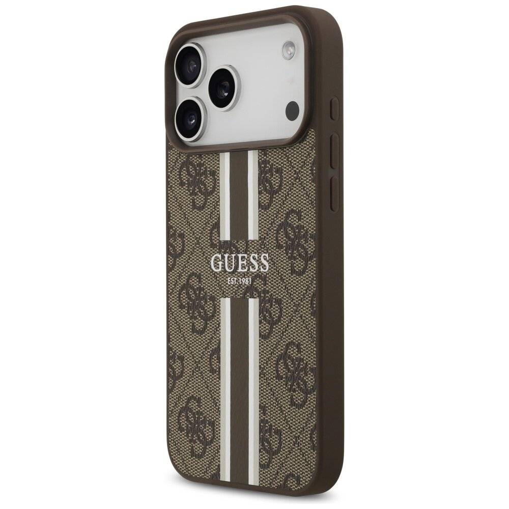 Guess 4G MagSafe-Hülle Printstreifen iPhone 17 Pro Max – braun-2