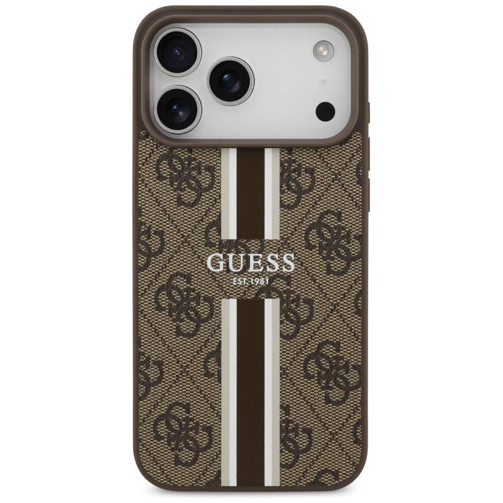 Guess 4G MagSafe-Hülle Printstreifen iPhone 17 Pro Max – braun-3