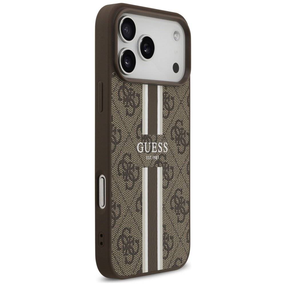 Guess 4G MagSafe-Hülle Printstreifen iPhone 17 Pro Max – braun-4
