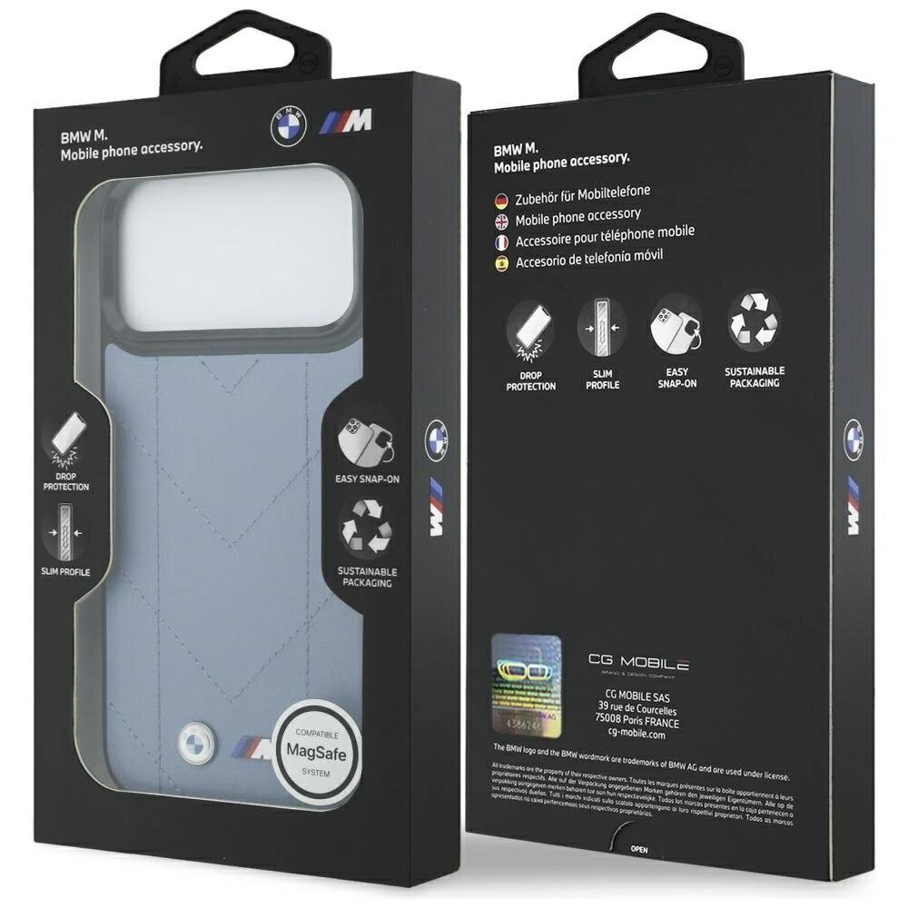 BMW M Quilted Logo MagSafe Case iPhone 17 Pro Max – Blau-1