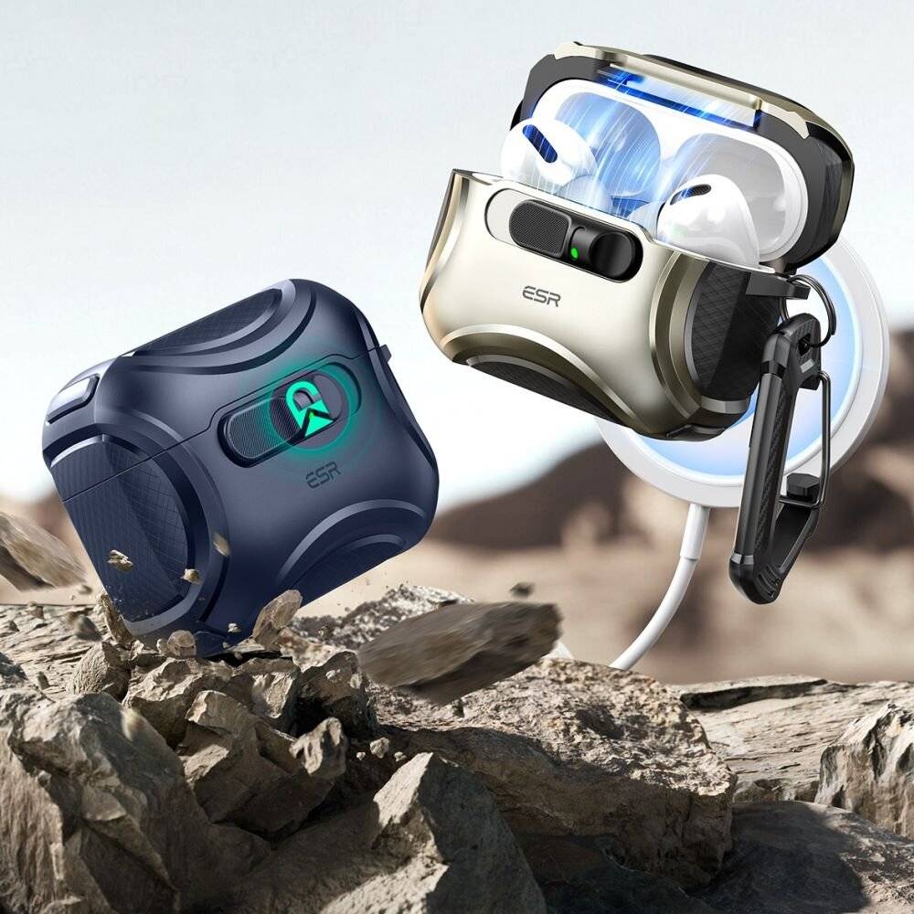 ESR Cyber ​​FlickLock MagSafe Hülle für AirPods Pro 3 – Marineblau-2
