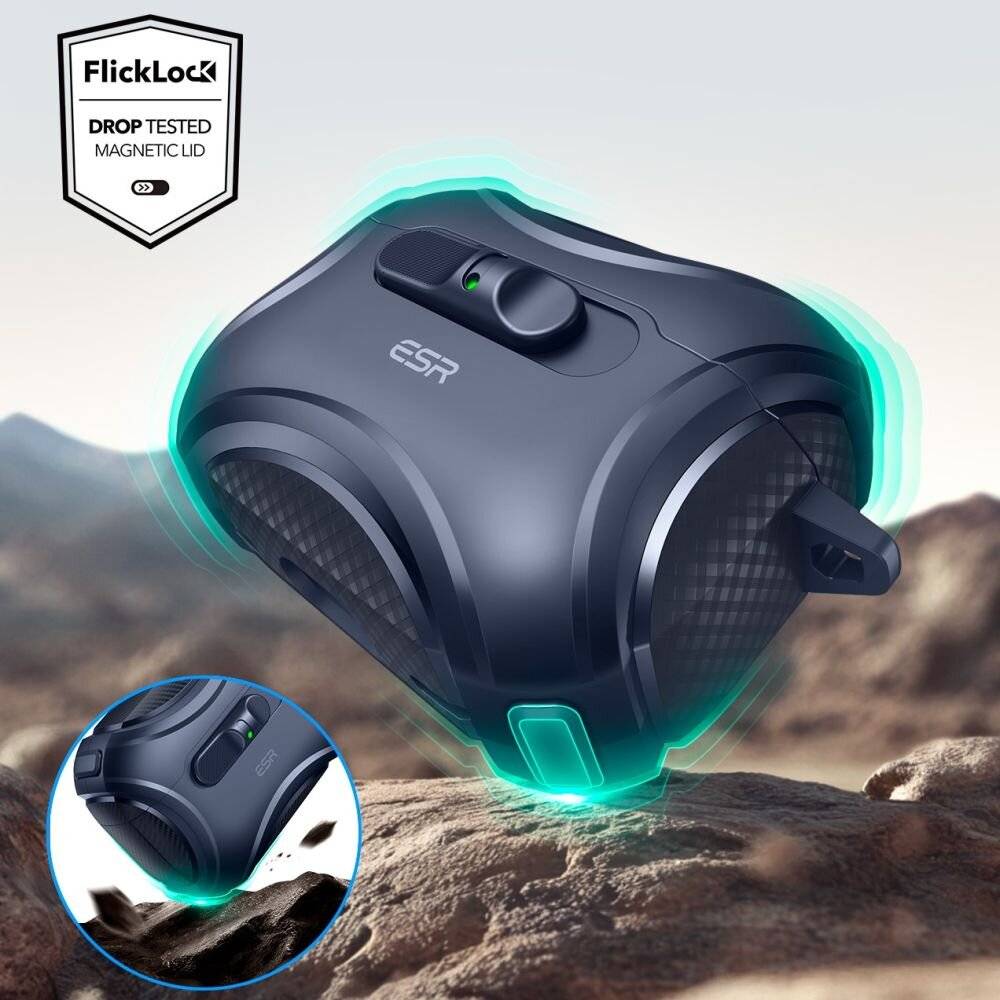 ESR Cyber ​​FlickLock MagSafe Hülle für AirPods Pro 3 – Marineblau-3