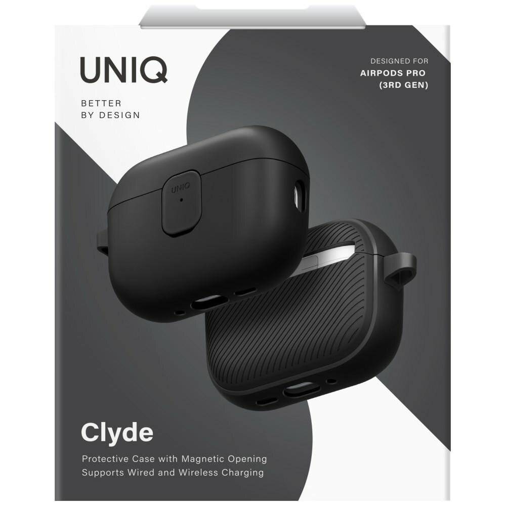 Uniq Clyde Hülle für AirPods Pro 3 – Schwarz und Grau-4