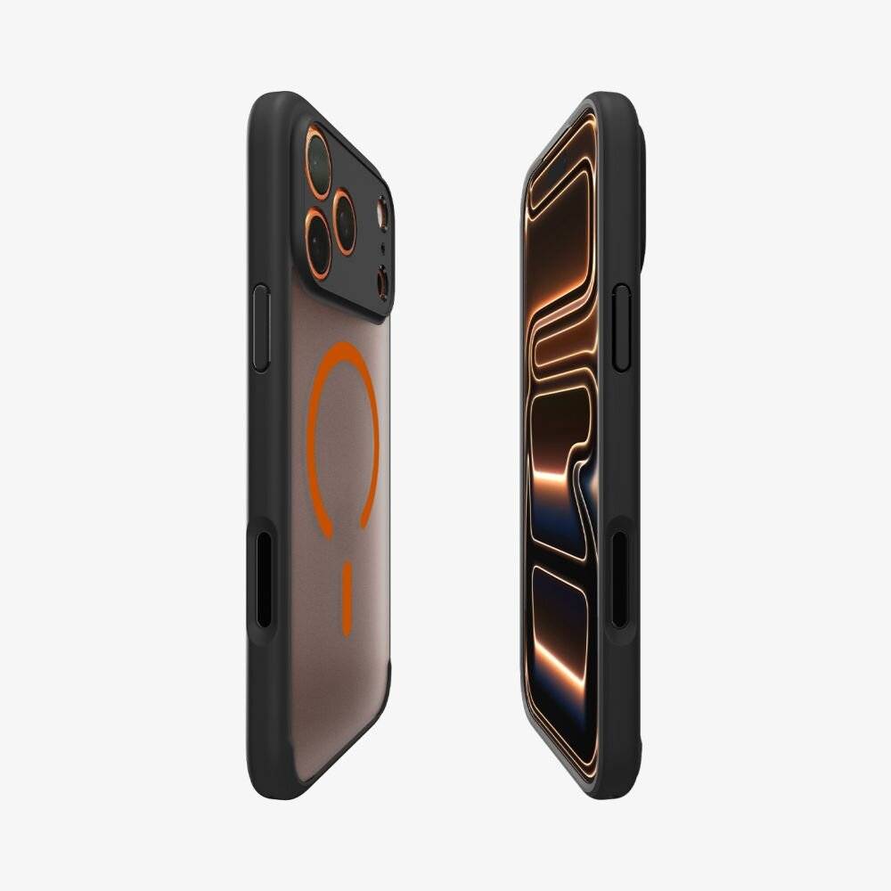 Spigen Ultra Hybrid MagSafe Hülle für iPhone 17 Pro – Schwarz und Orange-4