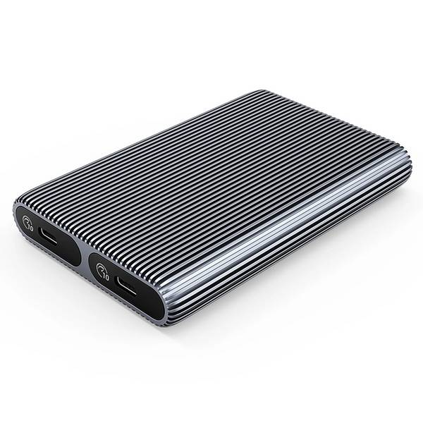 Orico AM2C3-2N Dual-Disk-Caddy zwei M.2 NVME USB-C 3.2 10Gb/s-Laufwerke - Grau