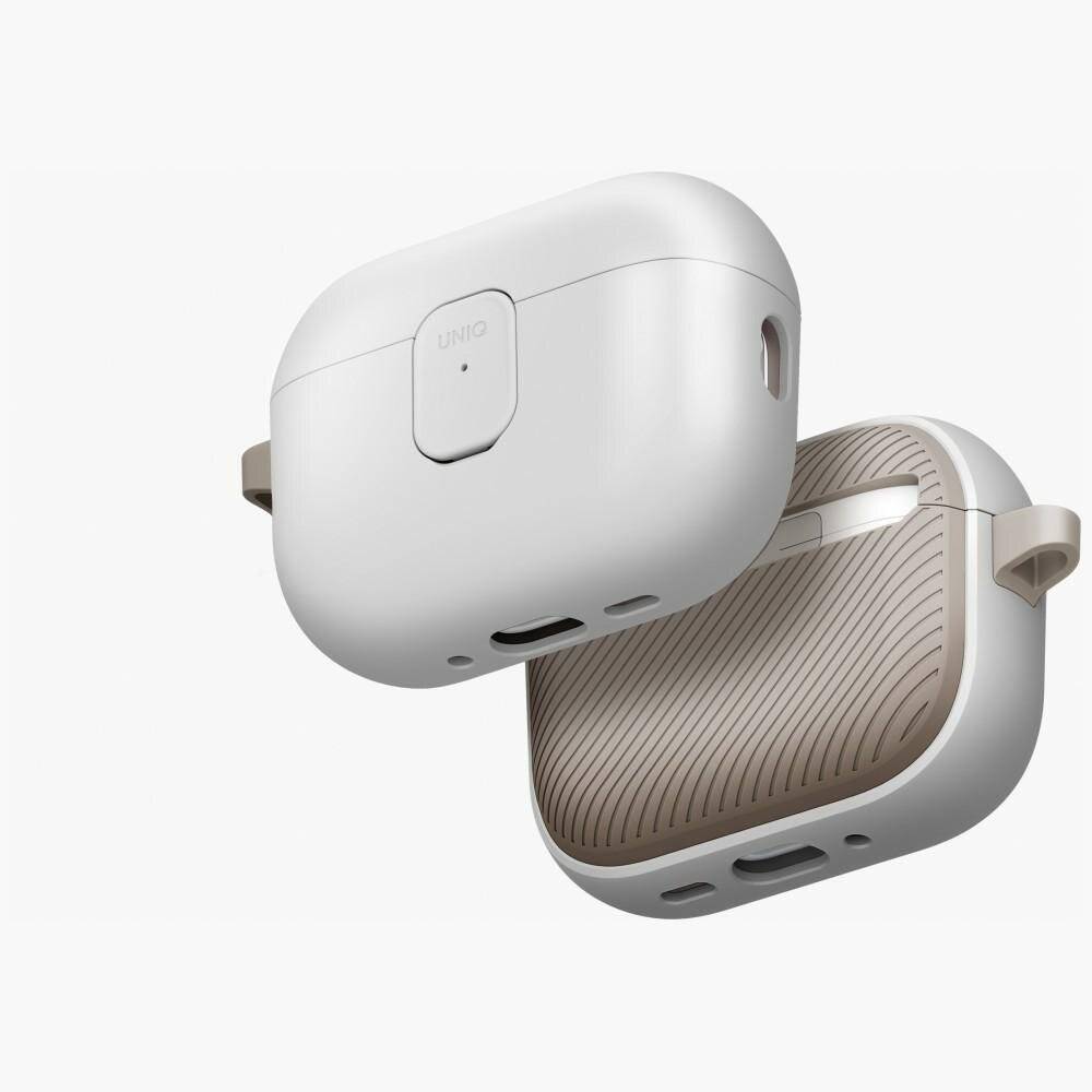 Uniq Clyde Hülle für AirPods Pro 3. Generation – Grau-Beige-0