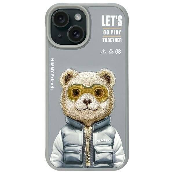 Nimmy Cool&Cute 2.0 Bear Case iPhone 15 - Grau