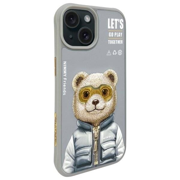 Nimmy Cool&Cute 2.0 Bear Case iPhone 15 - Grau-2