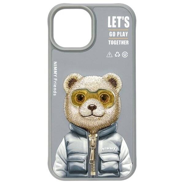 Nimmy Cool&Cute 2.0 Bear Case iPhone 15 - Grau-4
