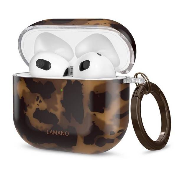 Tech-Protect Lamano Hülle für AirPods 4 – braun und schwarz