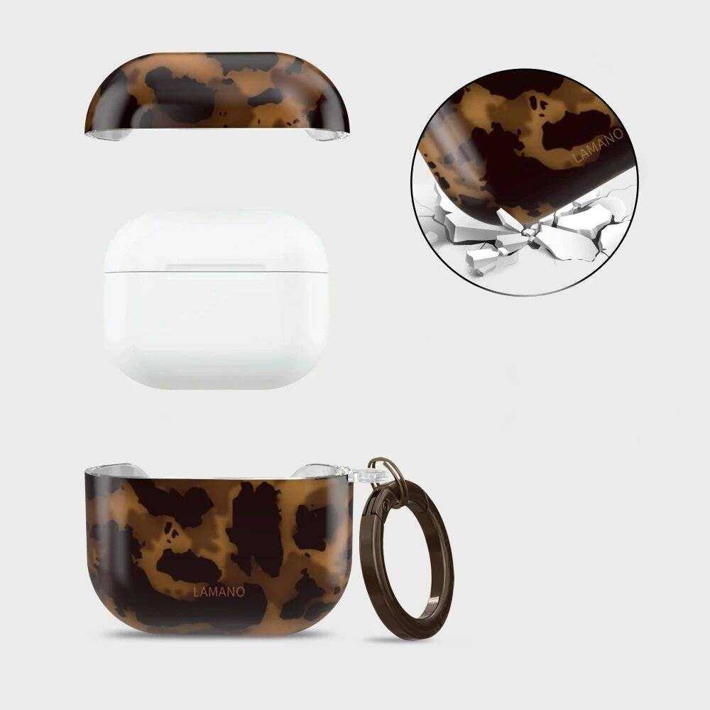 Tech-Protect Lamano Hülle für AirPods 4 – braun und schwarz-4
