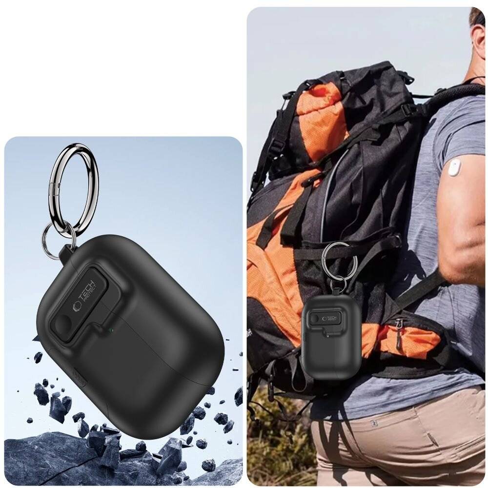Tech-Protect Slim Hook Hülle für AirPods Pro 3 – Schwarz-2