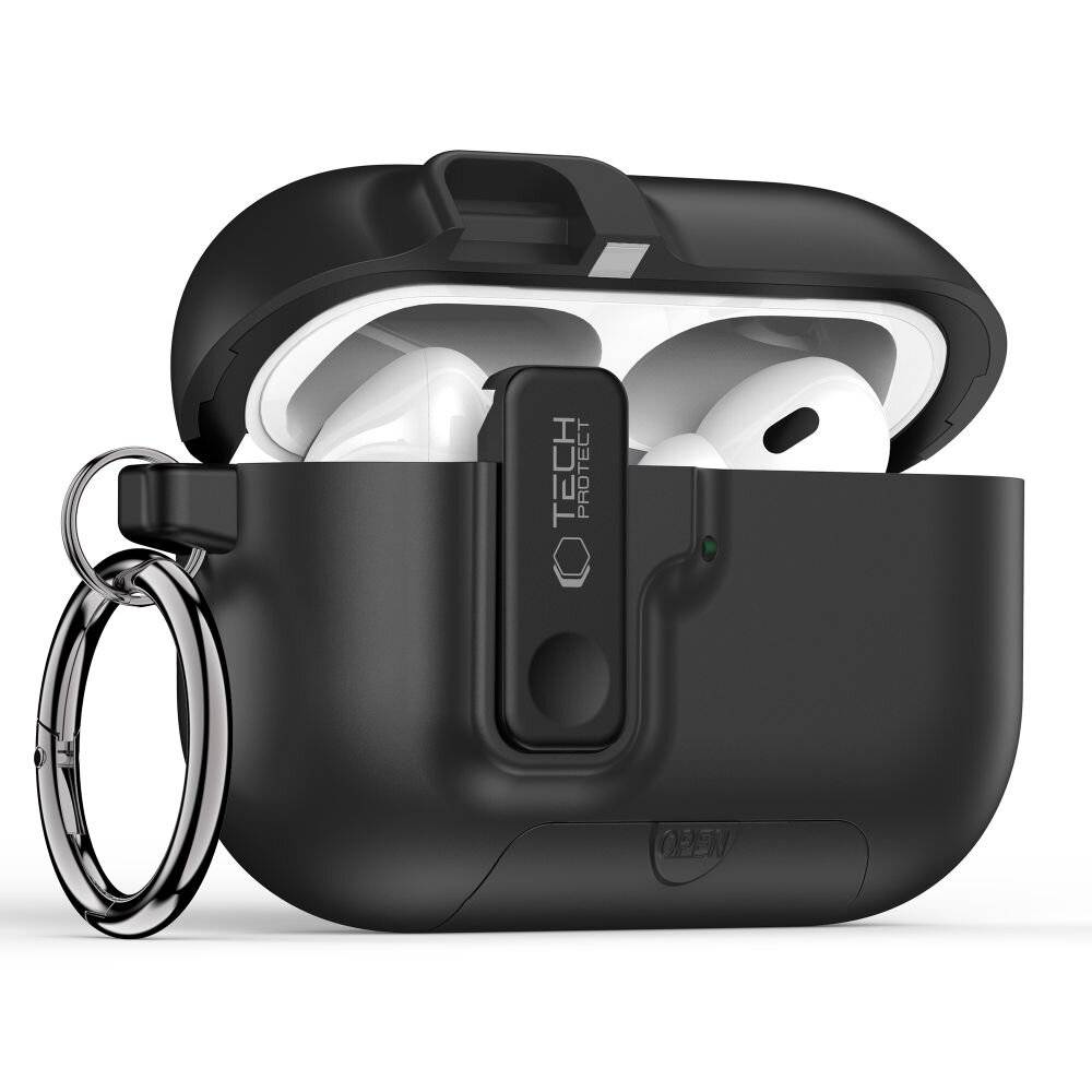 Tech-Protect Slim Hook Hülle für AirPods Pro 3 – Schwarz-3