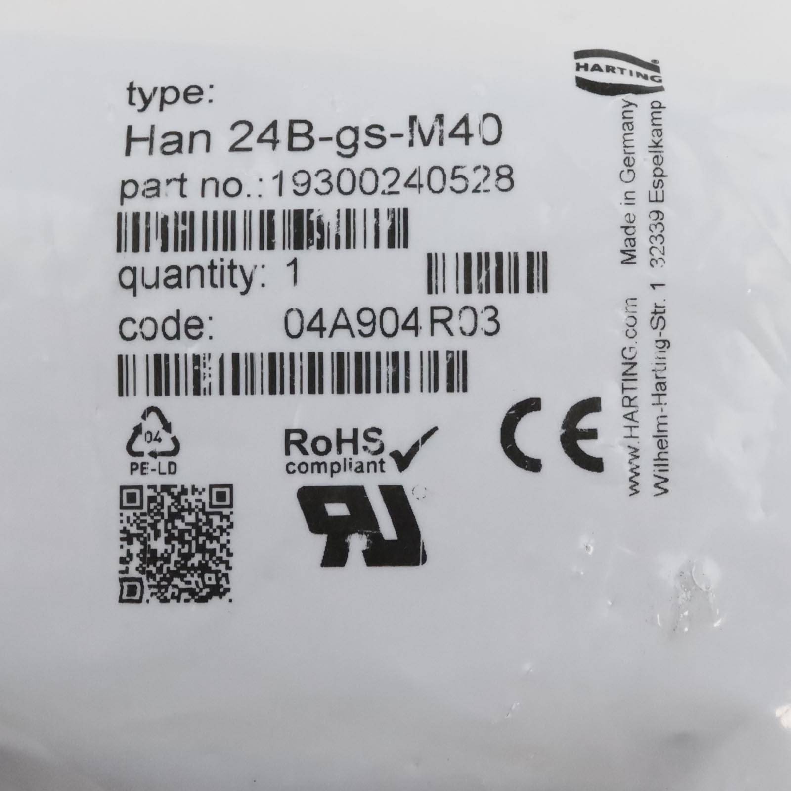Han 24B-gs-M40 | HARTING | Serie 43 | Heavy Duty Connector-1
